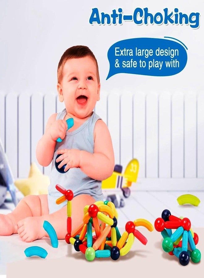 VELOCIOUS® 84 Pcs Magnetic Building Blocks STEM Educational Toy for Kids Montessori Learning Sticks and Balls, Sensory Activities Toys for Toddlers, Gift for Boys and Girls Preschool (84 Pcs) - Image 5